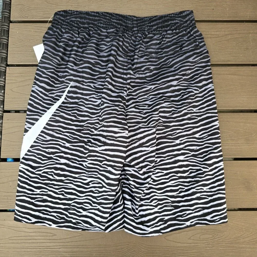 NIKE Youth Boy's Ombre Zebra Mesh Swim Shorts Trunks Size L New